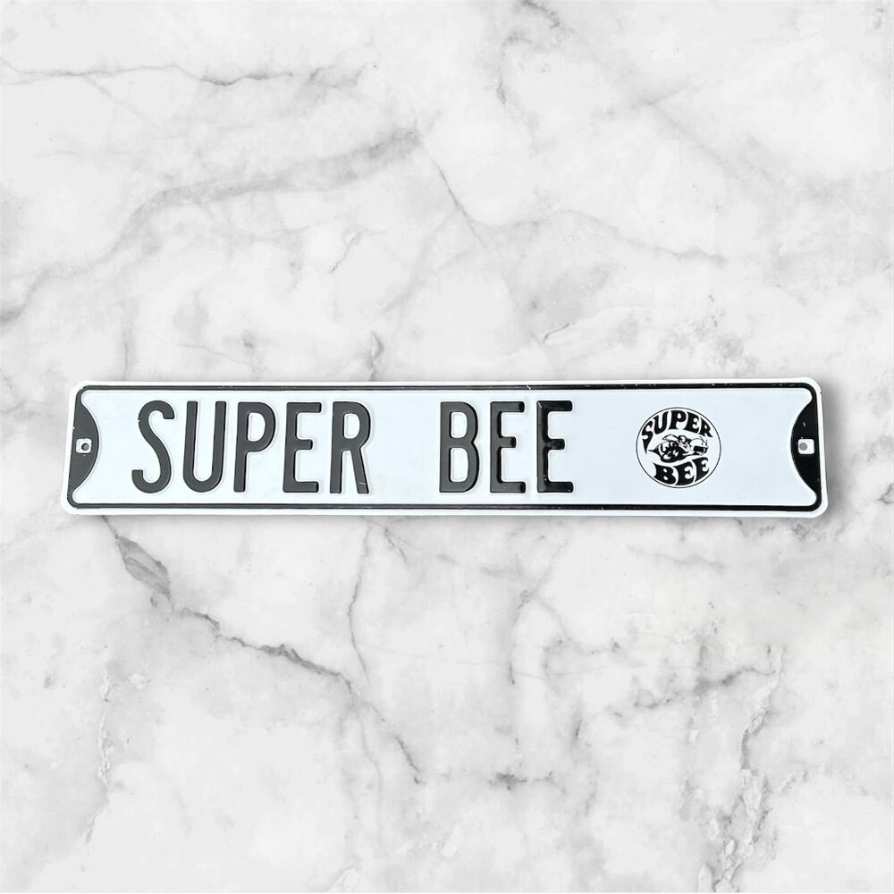 Dodge Super Bee Metal License Plate Street Wall Sign Decor 32” x 6 Retro Style C